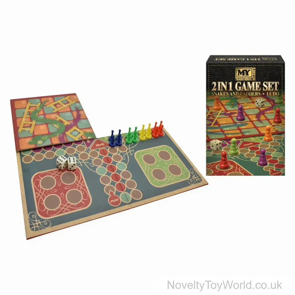 Snakes & Ladders with Ludo - 2 in 1 Game Set | Wholesale Indoor Games