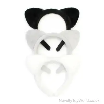 Soft Furry Cat Ears Fancy Dress Headband - 3 Assorted