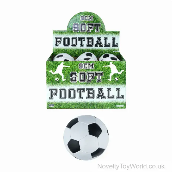 Wholesale Soft Mini Black & White Football (9cm) | Bulk Novelties
