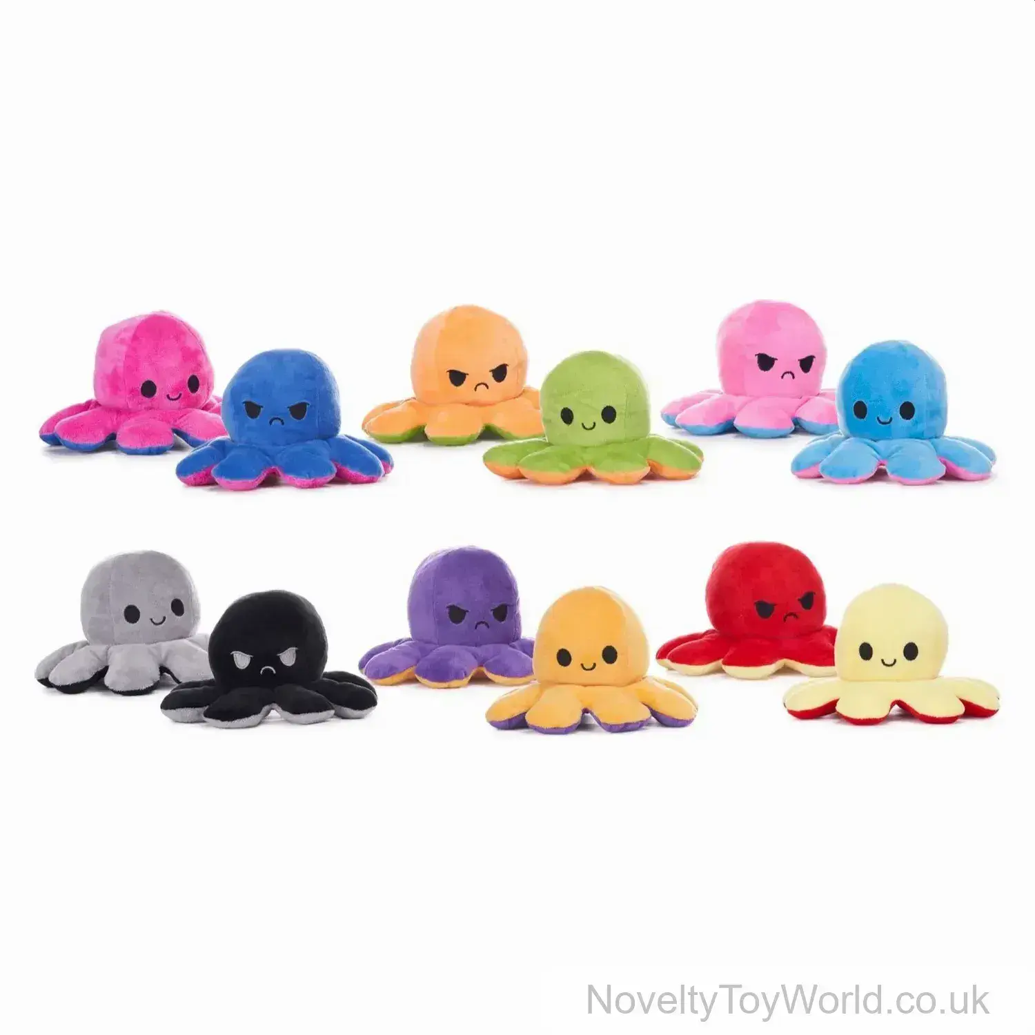 Soft Plush Toy Reversible Octopus (20cm) Wholesale Soft Toys UK