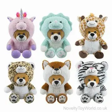 Soft Toy Cutey Bear In Onesie (41cm) - 6 Assorted