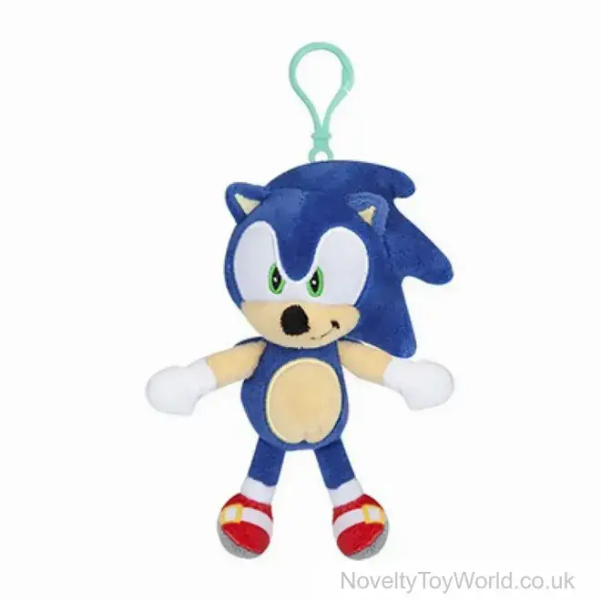 Sonic Figural Bag Clip Soft Toy (16cm) | Bulk Buy