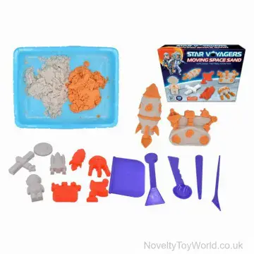 Space Themed Moving Kinetic Sand Play Set - Boxed