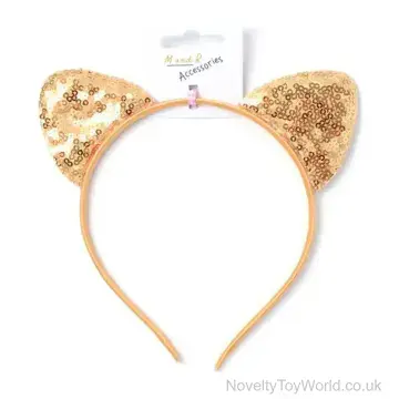 Sparkle Sequin Cat Ears Headband - 6 Assorted