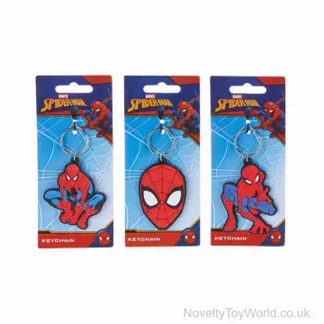 Spider-Man Marvel 2D Rubber Keyrings - 3 Assorted Designs
