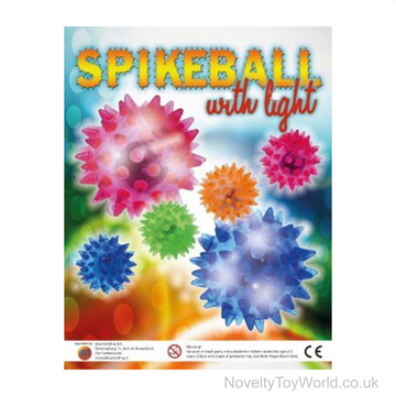 Spikey Light Up Rubber Ball - 50mm x 56mm Vending Capsule