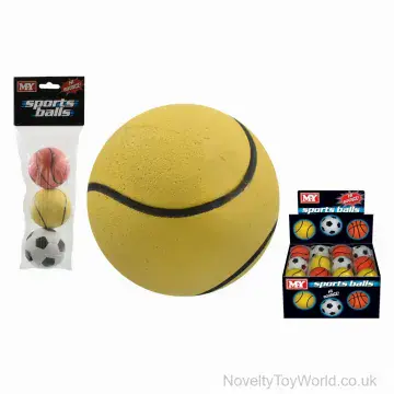 Spongy Rubber Sports Theme Play Balls - Pack of 3