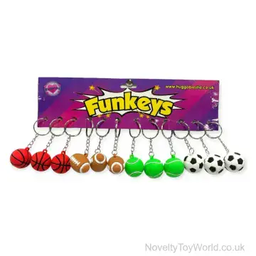 Sports Ball Keyring - 3D Solid Rubber