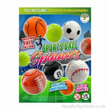Sports Balls Assorted Spinners - Self Vending 55mm
