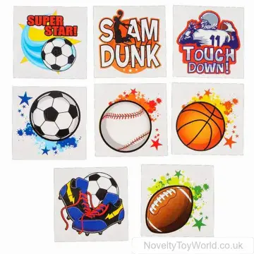 Sports Theme Novelty Temporary Transfer Tattoos