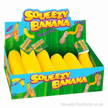 Squeeze Banana Stress Toy - Stretch and Squish Joke Toy