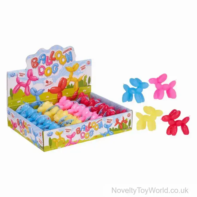 Squeeze & Stretch Balloon Animal Stress Toy (6.5cm) | Wholesale UK