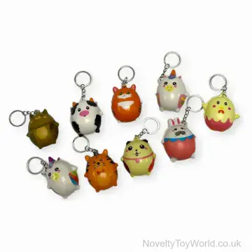Squeezy Animal Stress Ball Keyring (5cm)