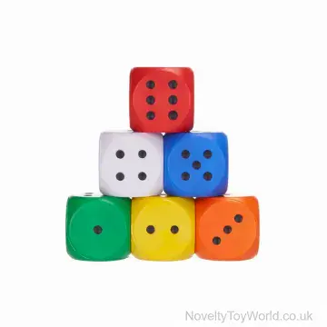 Squeezy Foam Dice Stress Ball Toy (6.5cm)