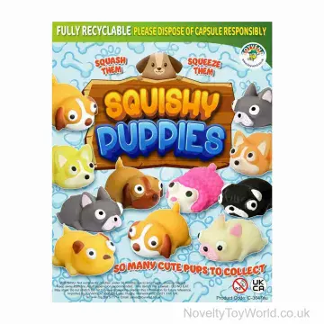 Squeezy Puppy Stress Toy - 55mm Vending Capsule
