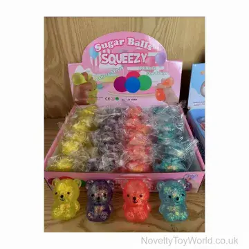 Squeezy See-Through Rubber Bear Toy (6cm)