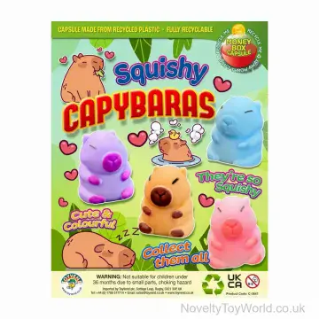 Squish & Squeeze Capybara Toy in Vending Capsule (55mm)