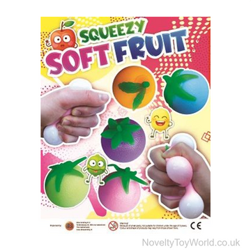 Squishy Fruit Assortment Toy Ball - 50mm x 56mm Vending Capsule