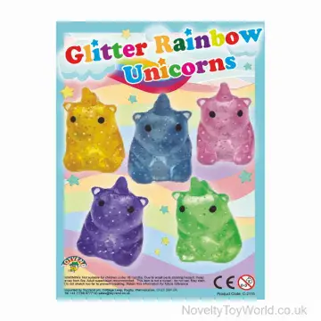 Squishy Glitter Unicorn Toy - 35mm Small Vending Capsule