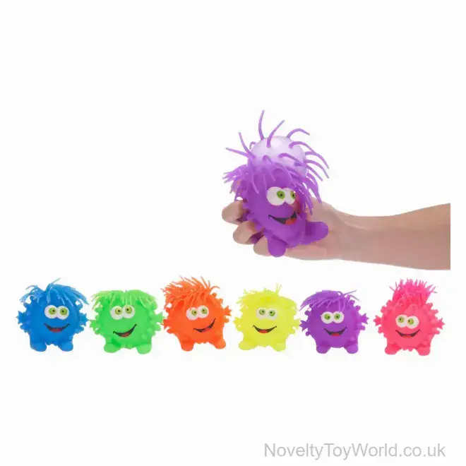 Squishy Light Up Monster Puffer with Hair (12cm) | Trade Price Squeeze Toys