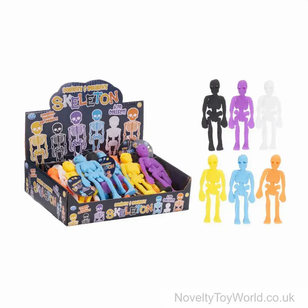 Squishy Skeleton Sensory Toy - 6 Assorted (11.5cm) | Wholesale Sensory Toys