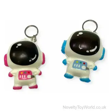 Squishy Stress Spaceman Keyring - 2 Assorted (8.5cm)