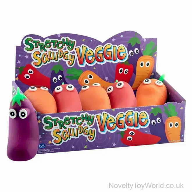 Squishy Vegetable Toy - 3 Assorted | Bulk Buy Stretch & Squish Toys