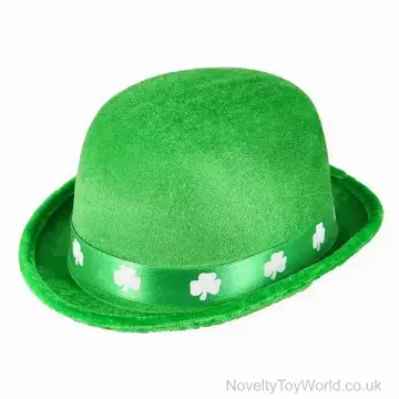St Patrick's Day Irish Green Felt Bowler Hat - Adult