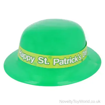St. Patrick's Day Irish Plastic Bowler Hat - Adult