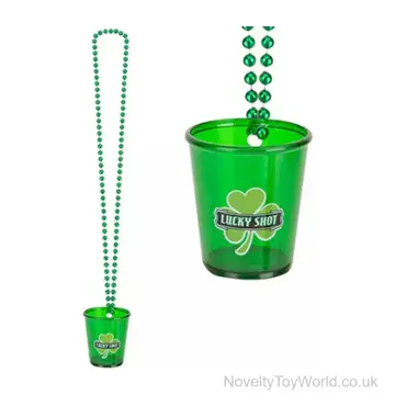St. Patrick's Day Lucky Shot Glass On Necklace