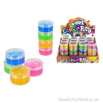 Stack of 4 Glitter Putty For Kids (12cm)
