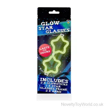 Star Shaped Glow Party Glasses - Adult Size