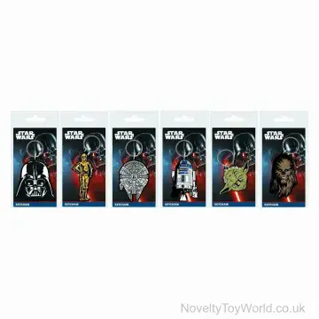 Star Wars Official Rubber 2D Keyrings - 6 Assorted