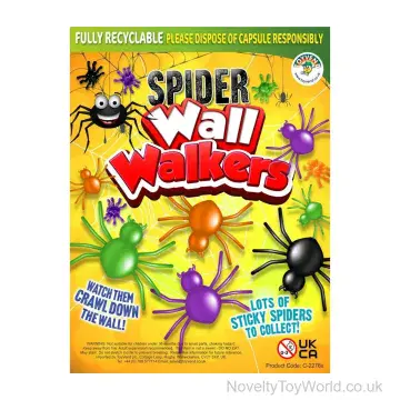 Sticky Spider Wall Walkers - 35mm Small Vending Capsule