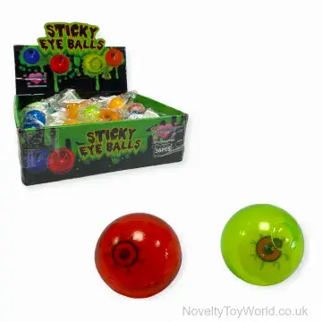 Sticky Splat Eyeballs - Assorted Colours (3.5cm)