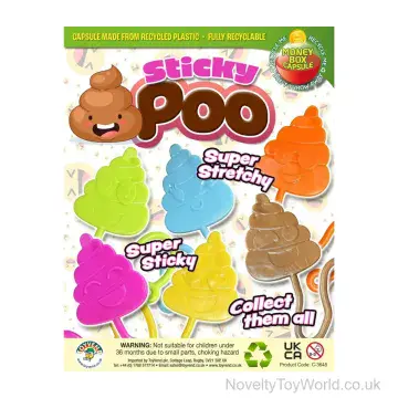 Sticky Stretchy Poo On String - 55mm Vending Capsule