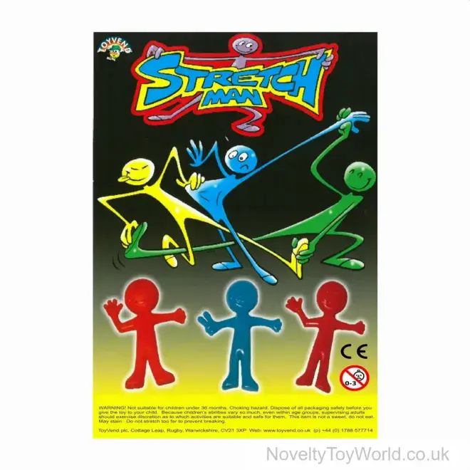 Stretch Man Novelty Rubber Stretchy  Vending Capsule Toy (35mm)