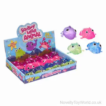 Stretch & Squeeze Water Animal Toy (6cm) - 24 Assorted