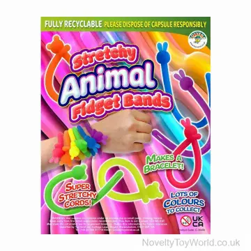 Stretchy Animal Fidget Band Bracelets - 55mm Vend Capsule