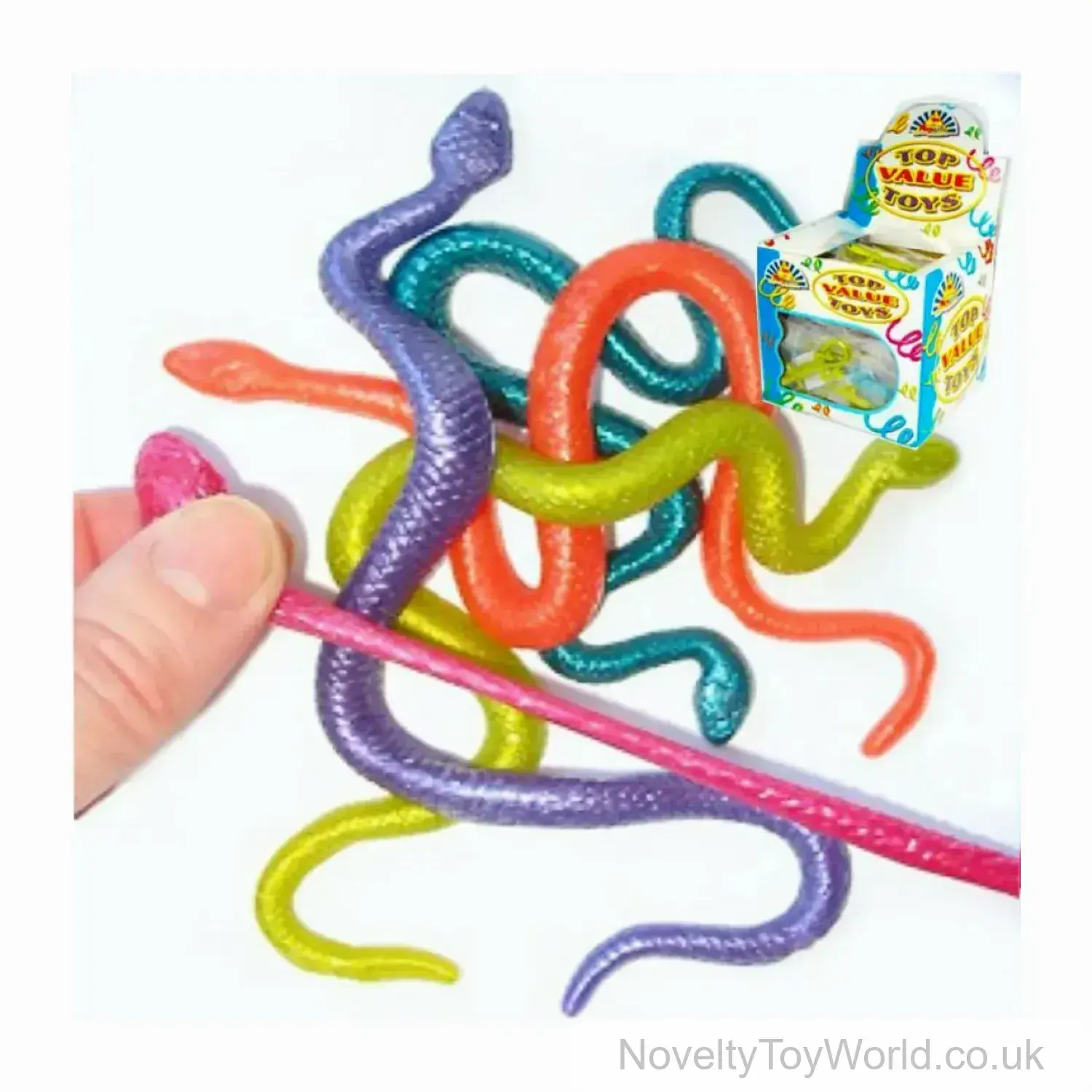 Stretchy Rubber Snake (20cm) Bulk Buy Sensory Stretch Toys UK