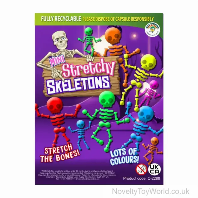 Stretchy Skeleton - 35mm Vending Capsule | Wholesale Vending Supplies UK
