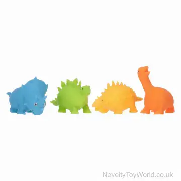 Stretchy Squeezy Dinosaur Novelty Toys - 4 Assorted