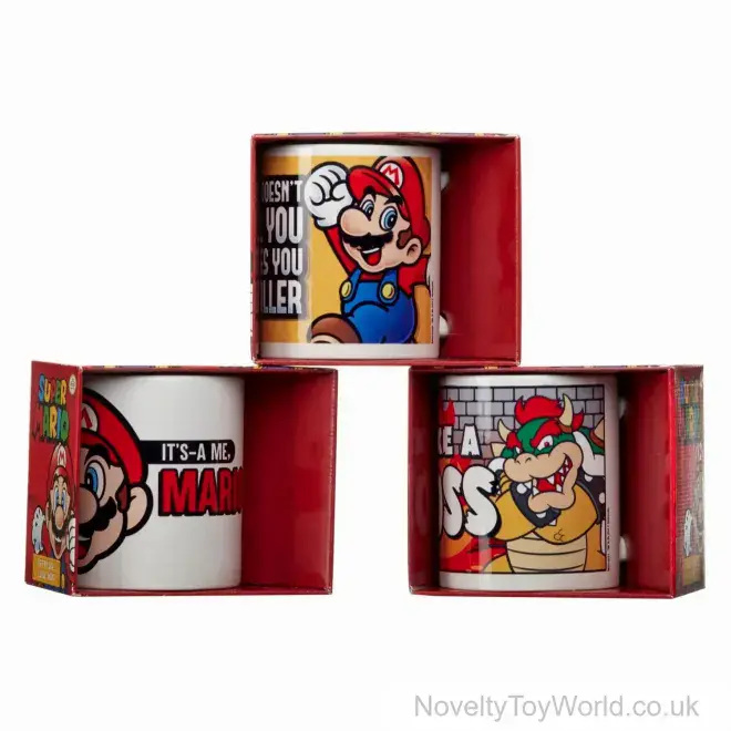 Super Mario Boxed Mug - 3 Assorted (325ml) | Wholesale Licensed Gifts