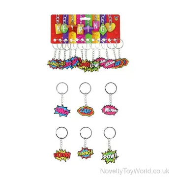Superhero Party Bag Keyring (4cm)
