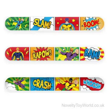 Superhero Themed Snap Bracelet (22cm x 3cm) - 3 Assorted