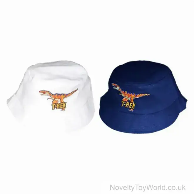 T-Rex Dinosaur Bucket Hat for Children - 2 Assorted | Wholesale Dino Gifts