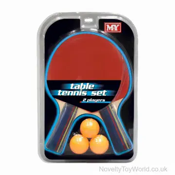 Table Tennis Ping Pong Set - 2 Paddles & 3 Balls