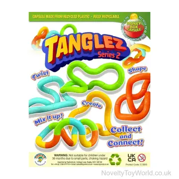 Tanglez Twisting Fidget Toy - 55mm Vending Capsule