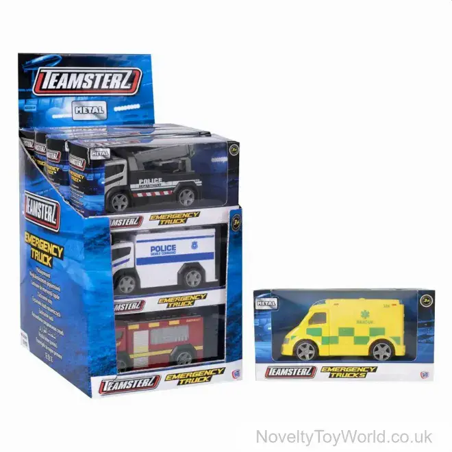 Teamsterz Emergency Trucks - 4 Assorted | Low Bulk Buy Price Toys