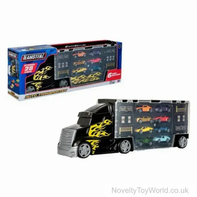 Teamsterz Metro City Auto Transporter Truck & 6 Diecast Cars | Wholesale